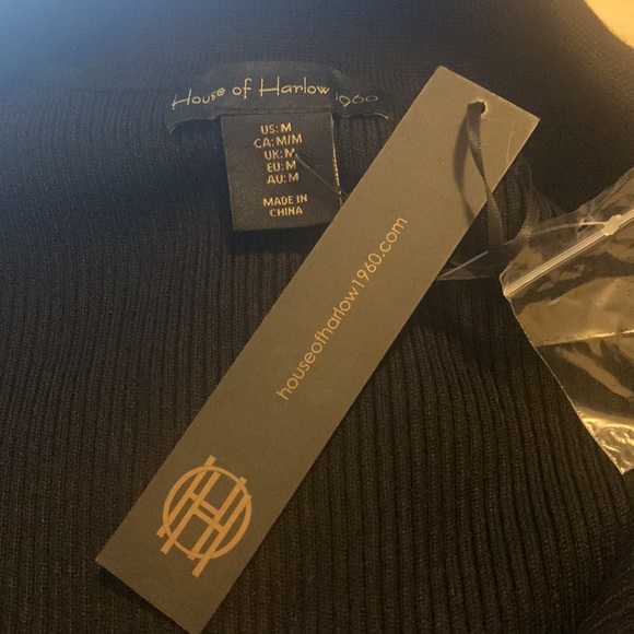 House of Harlow 1960 Carmen Knit Dress in Black - Picture 5 of 7